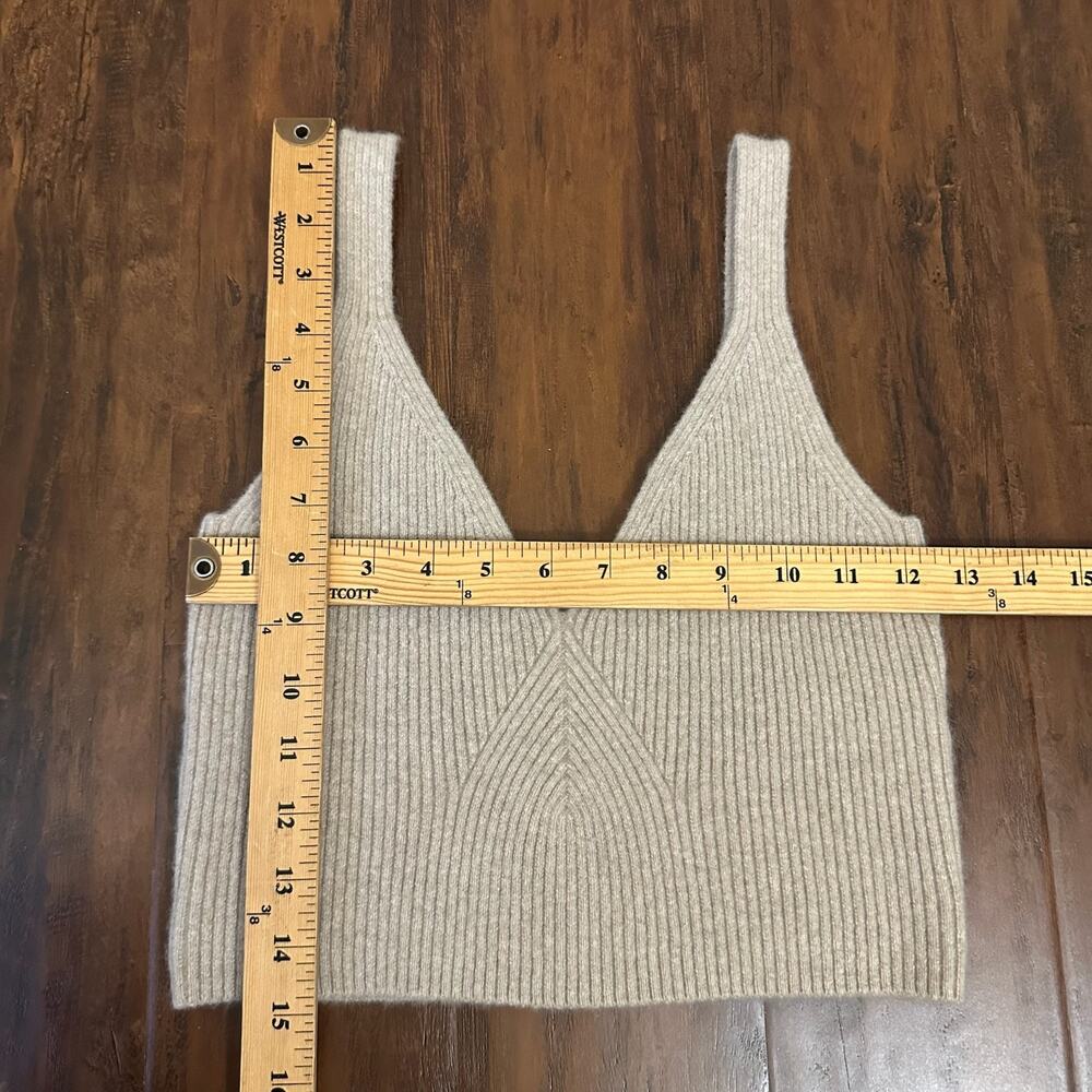 J.CREW Cropped Sweater Tank Tan Cashmere Blend Pullover Ribbed Knit - Picture 11 of 11